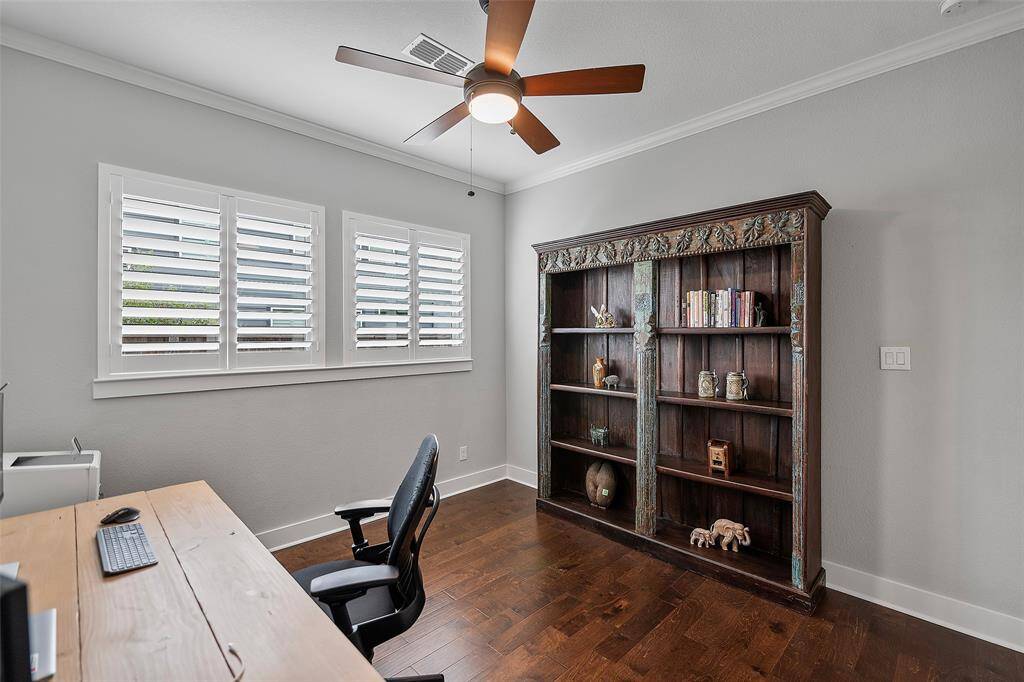 Welcome to your private study! We just love how the windows are placed higher, to make for easier arrangements for all your furniture needs!