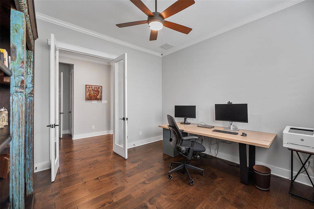 And the double French doors in this room makes all the difference when working from home! Or if you prefer a workout room, playroom or craft room! The choice is yours!