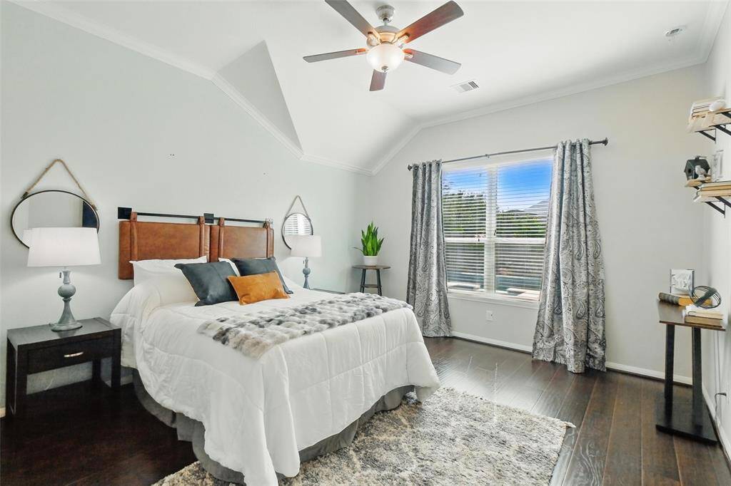 First Floor primary with pool views.