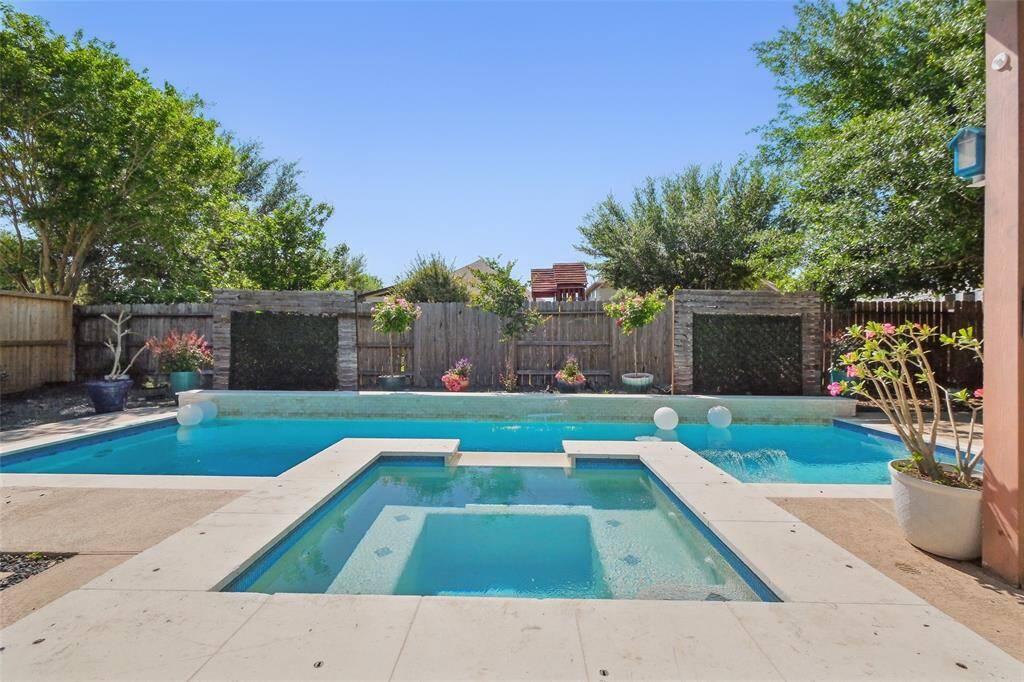 Hot tub and pool are heated.