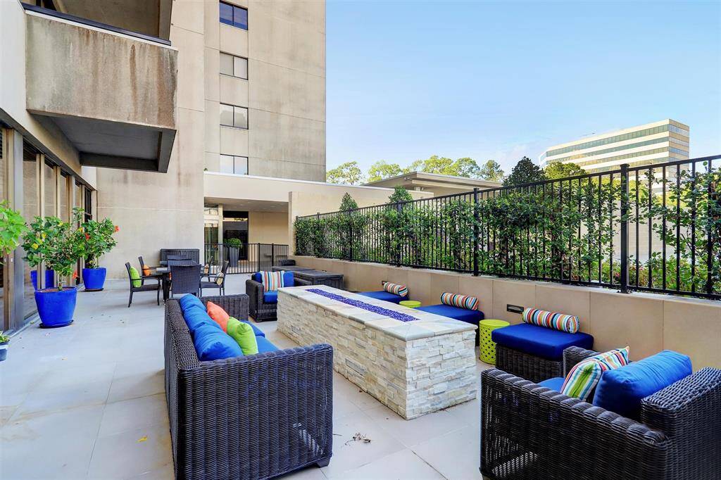 Residents and guests can take advantage of the terrace, just outside the pool patio. With dining and lounge seating and a firepit!
