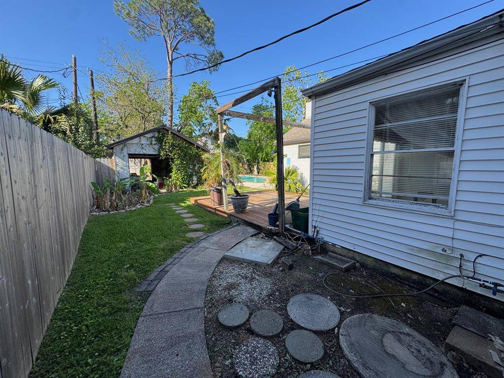 West side of home