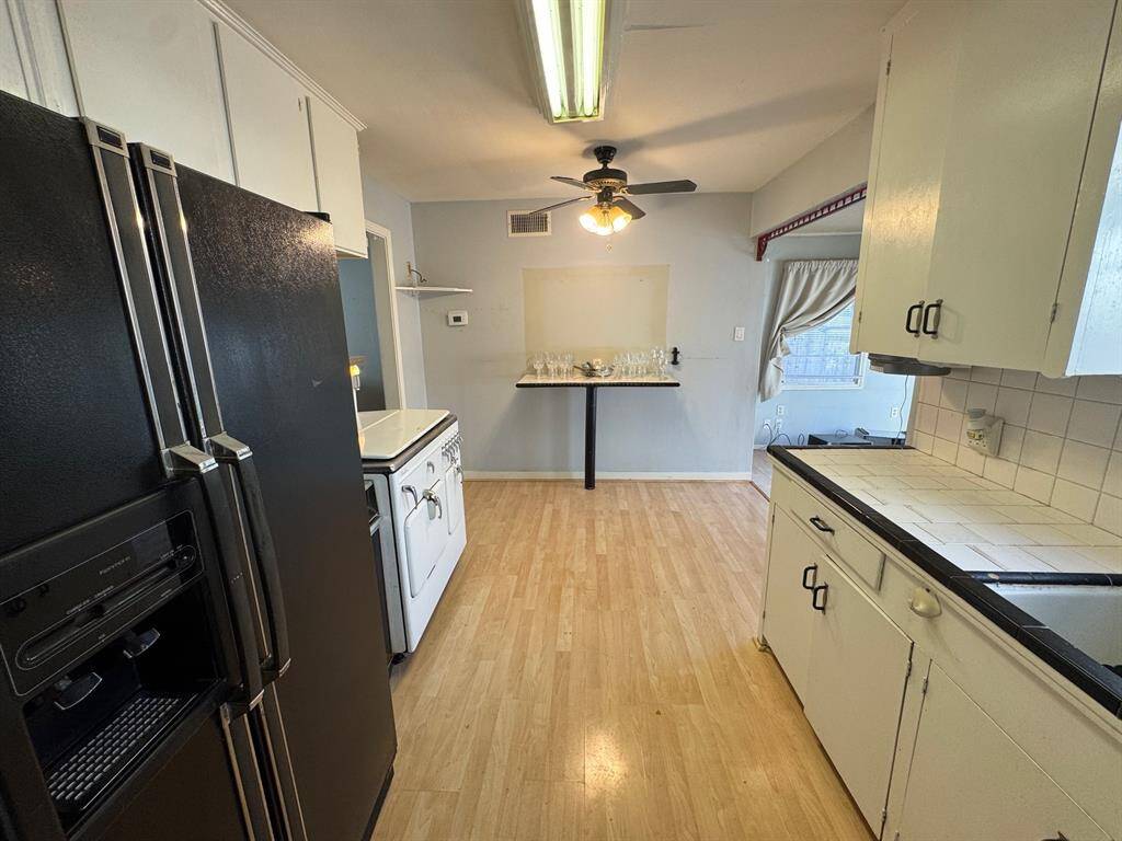 Kitchen with sink on the right