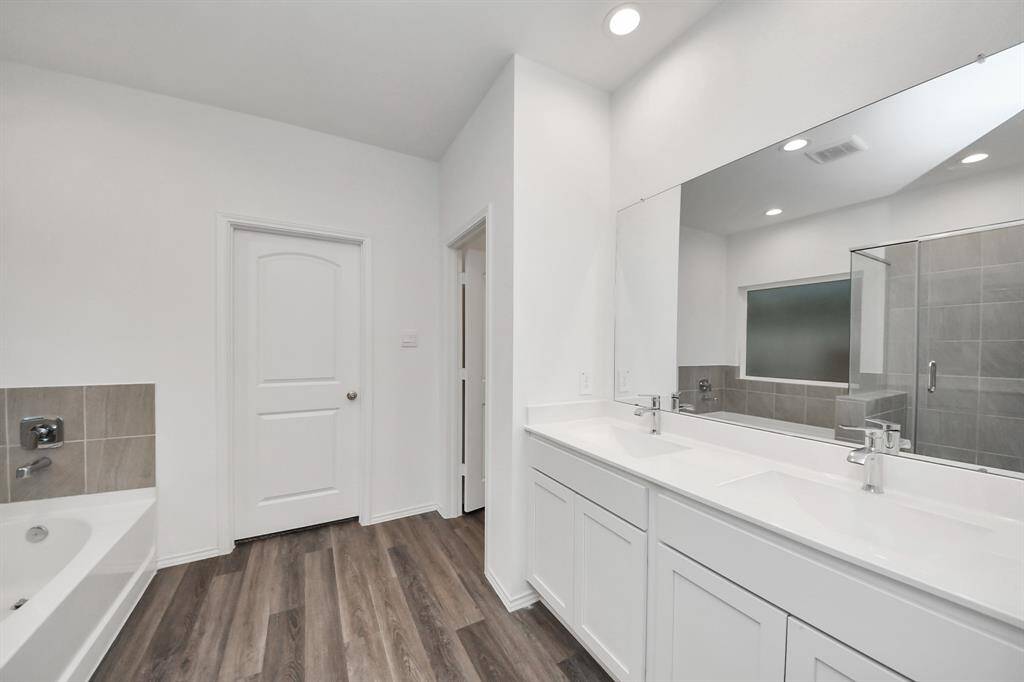 Double vanities for added convenience and personal space.