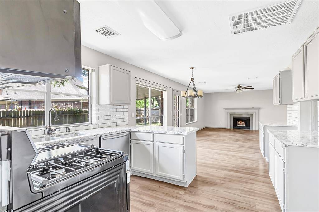 Kitchen open to family room