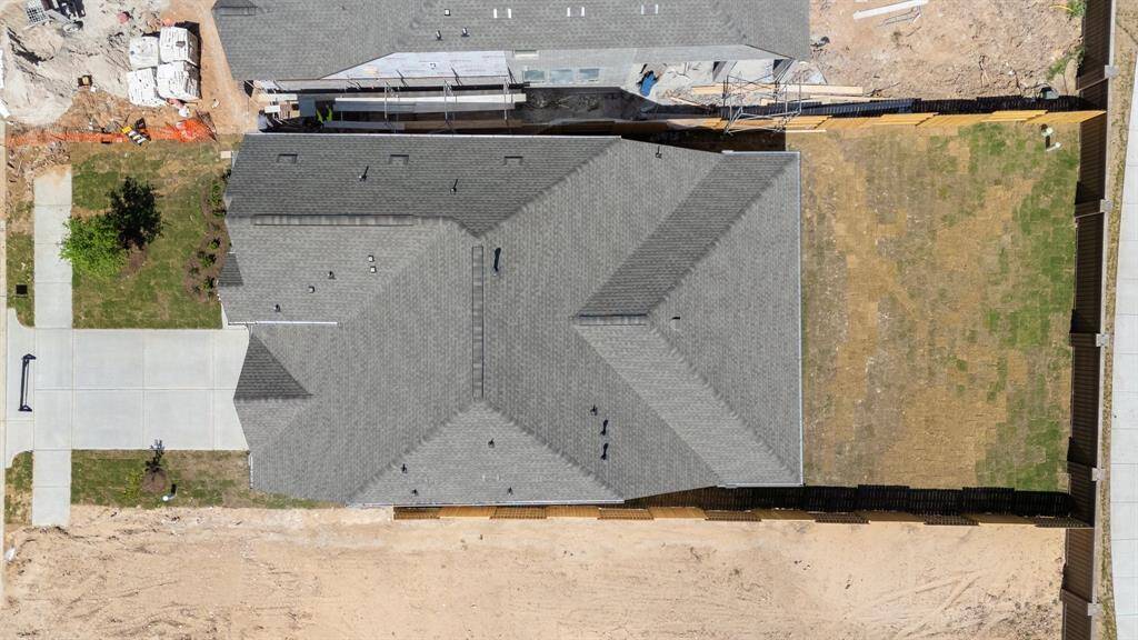 This aerial view of your home shows the amazing view of your lot.