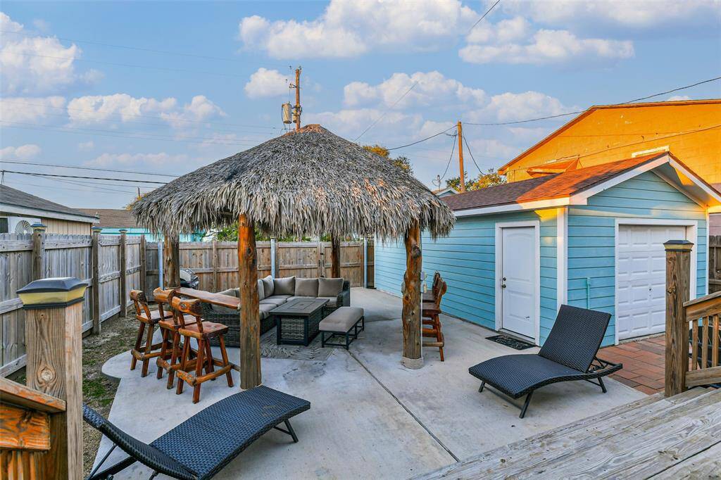 Descend to the Palapa, which offers plenty of seating.