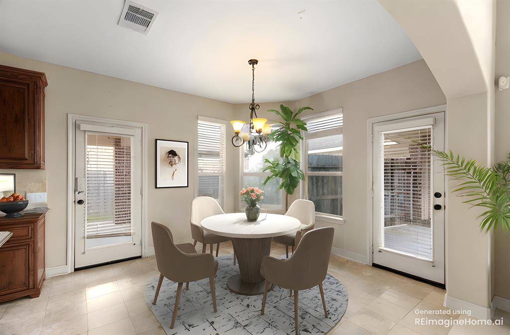 Breakfast nook,Virtually staged.