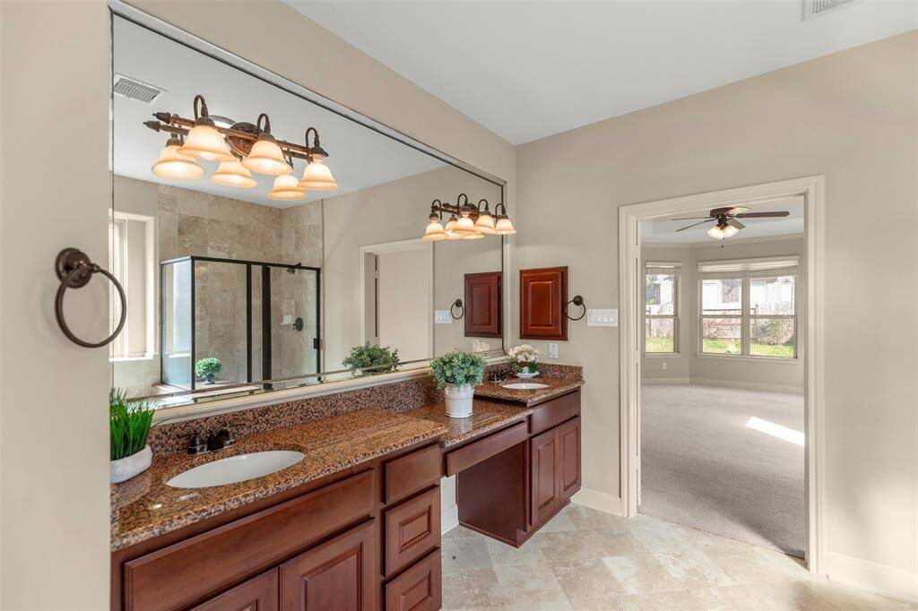 Primary bath with double sinks