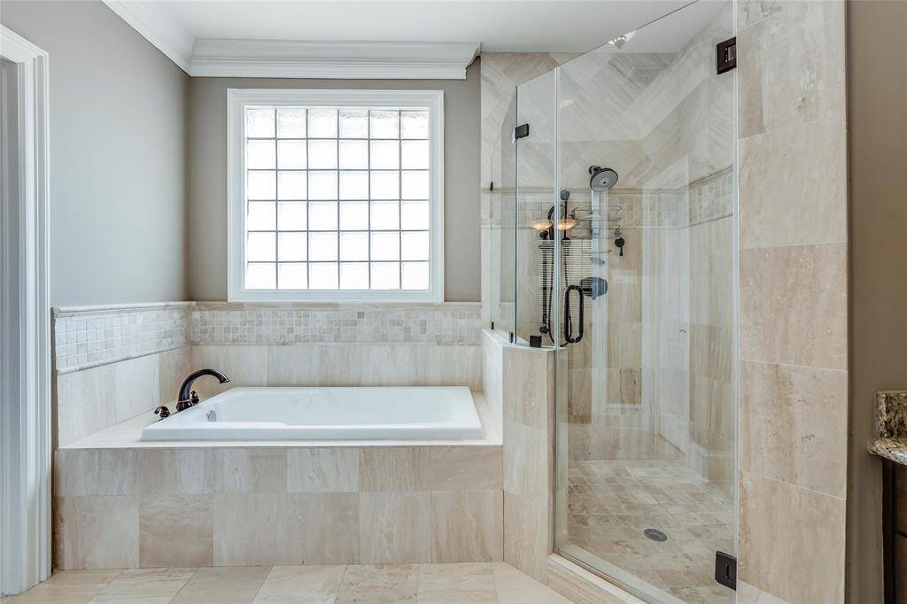 Primary Bathroom with large tub, oil rubbed bronze fittings