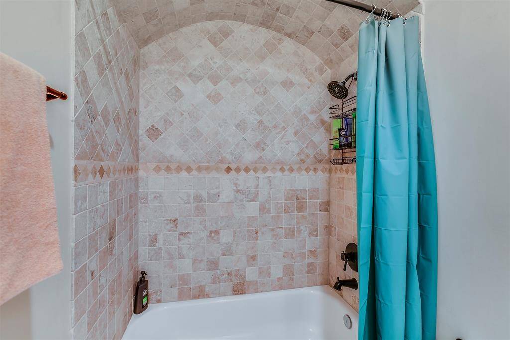 First floor bath with beautiful tile