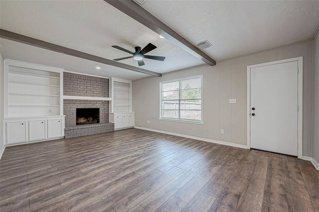 Huge family room open to the kitchen.