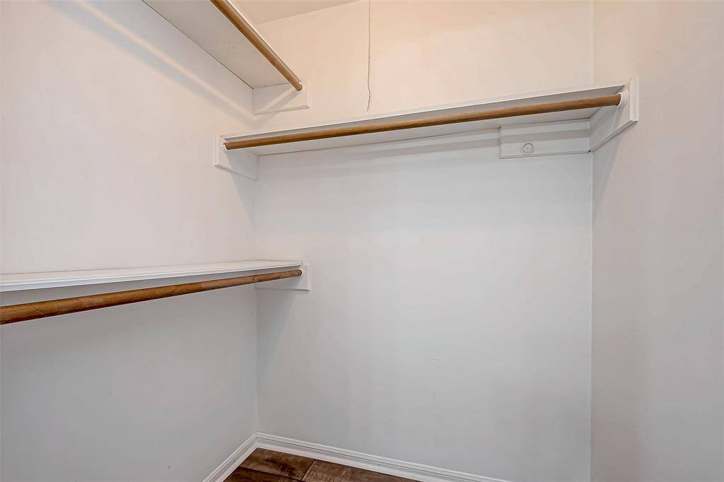Master bedroom has two closet his and her.