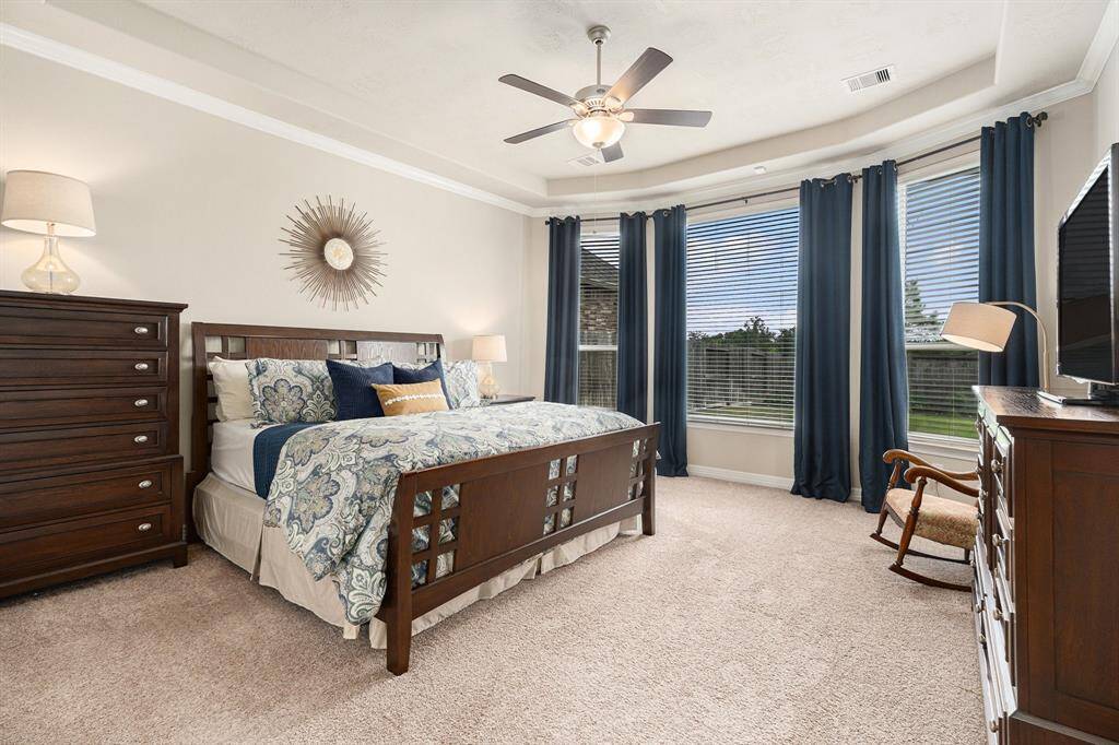 Primary bedroom with huge en suite bathroom
