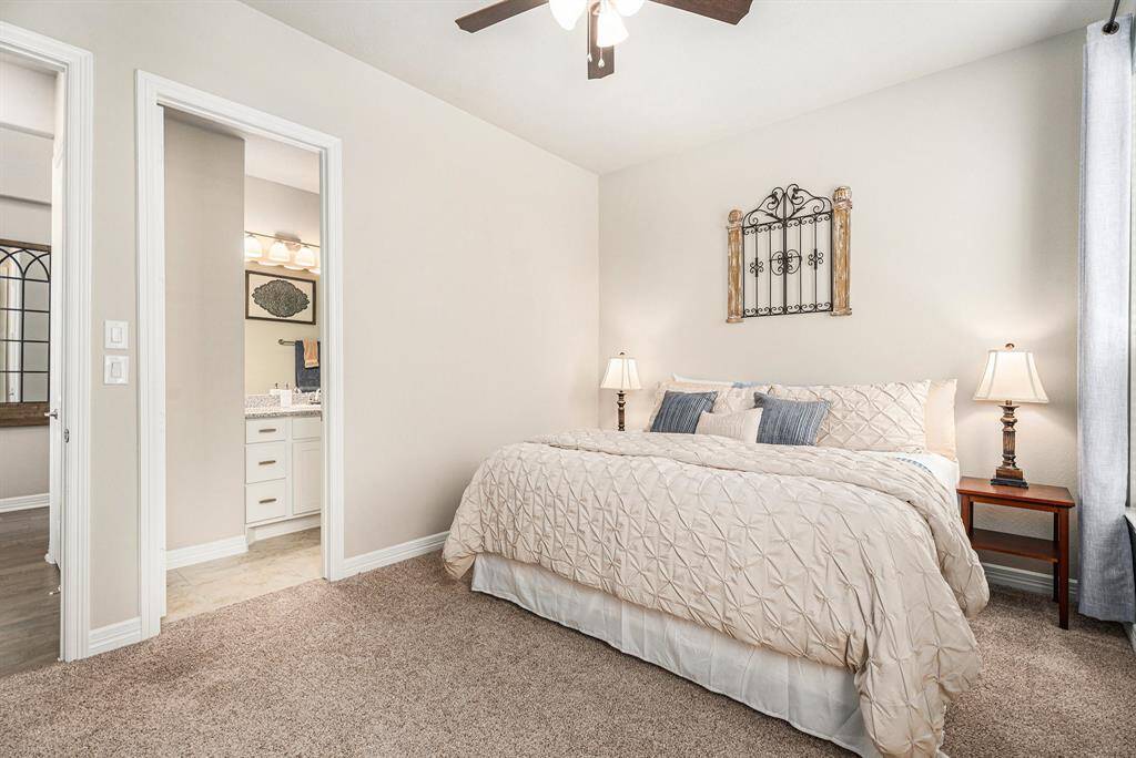 Guest bedroom with en suite full bathroom- the is second bedroom downstairs