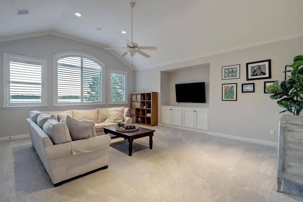One of the two upstairs game rooms, offering plenty of space for play, relaxation, and family fun.