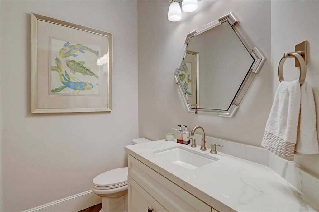 Upstairs powder room.