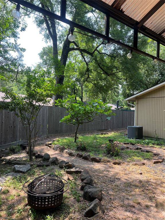 Pathway leading to the back patio off the living room.