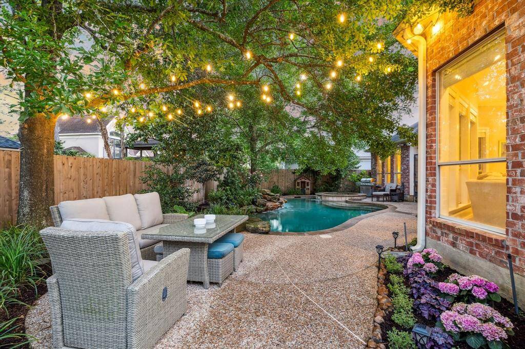 Fairy lights amongst the leaves brighten the nights relaxing in the privacy of your very own backyard paradise.