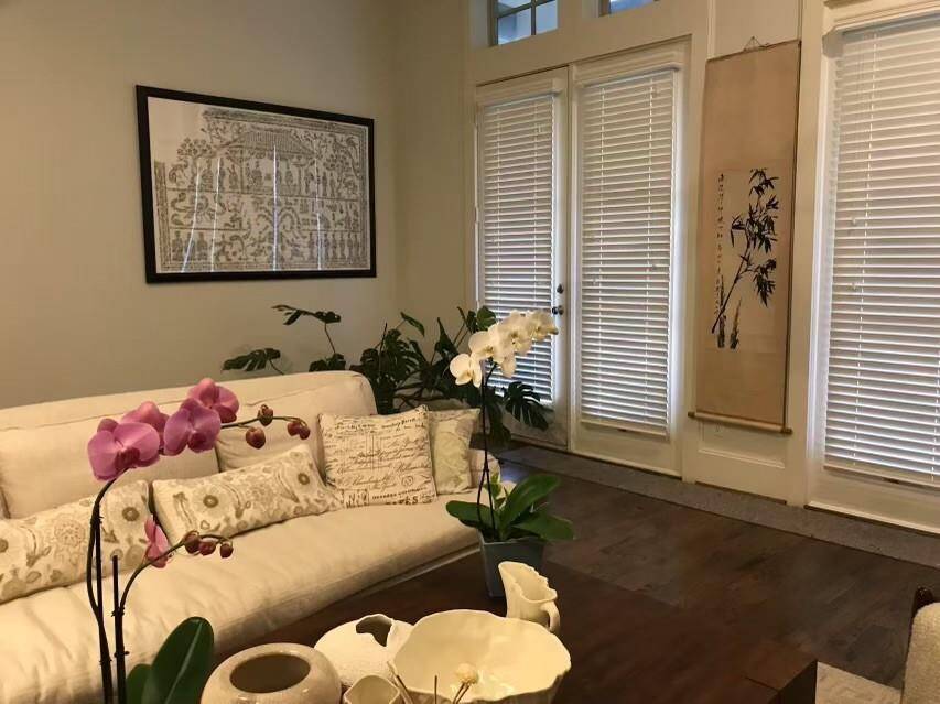 Balcony on second floor outside of living room.