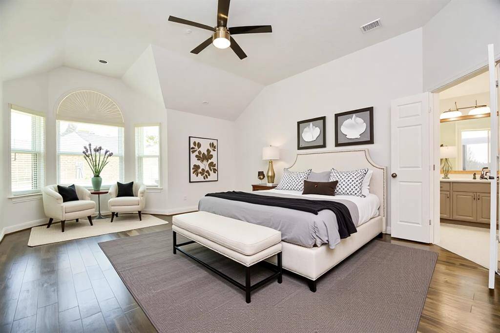 Step into your master retreat with plenty of space for a flex sitting area - (This photo has been virtually staged)