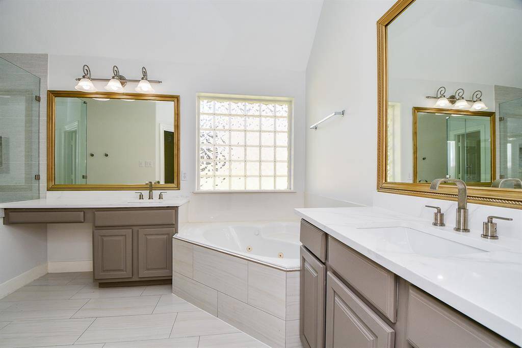 Newly updated showers and counters provide a serene feeling as you get ready for the day