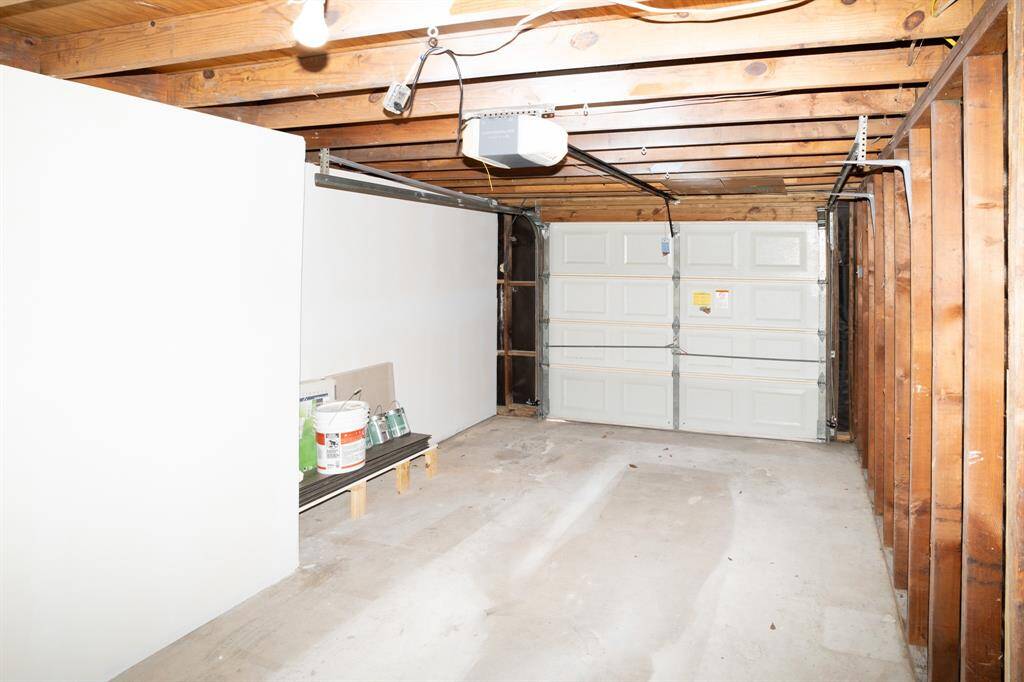 Garage looking east with opener