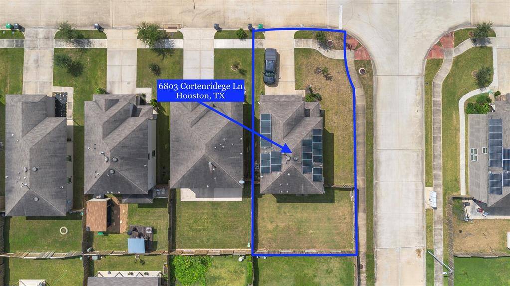 Welcome home to 6803 Cortenridge featuring fully PAID OFF Solar Panels