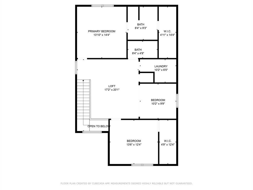 Second level Floor Plan