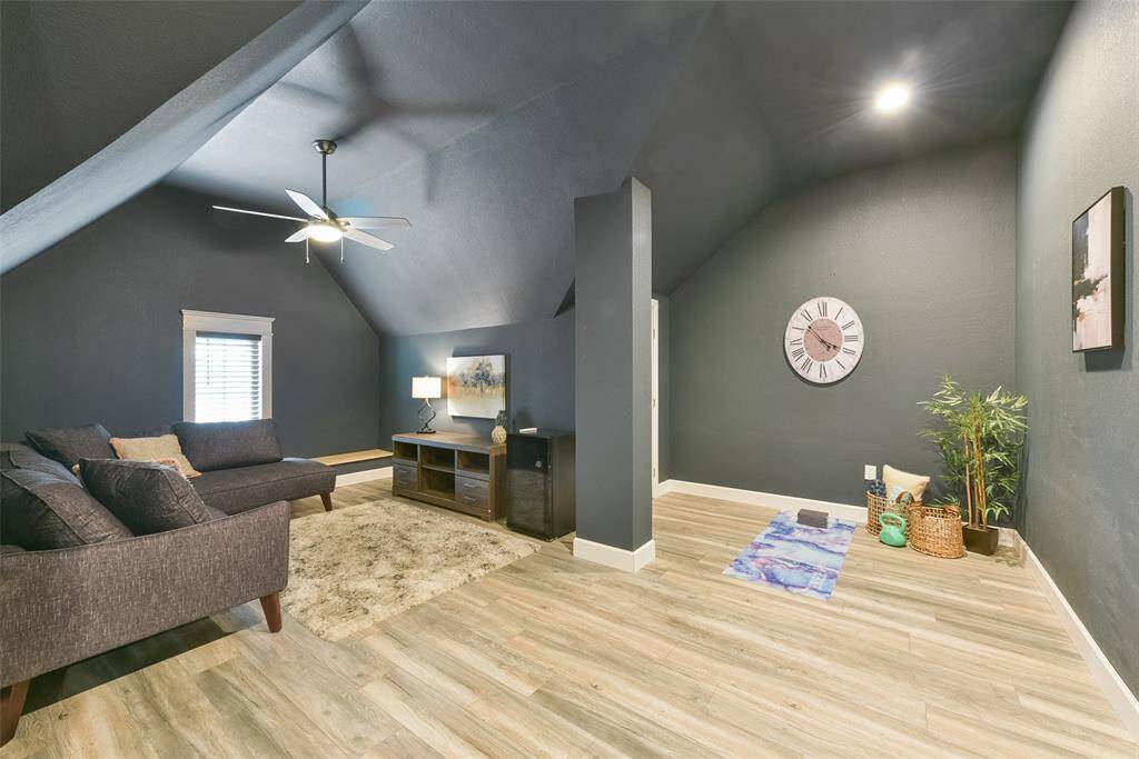 The Owners enclosed attic space for a multi purpose room. This area is not included in the square footage of the home.