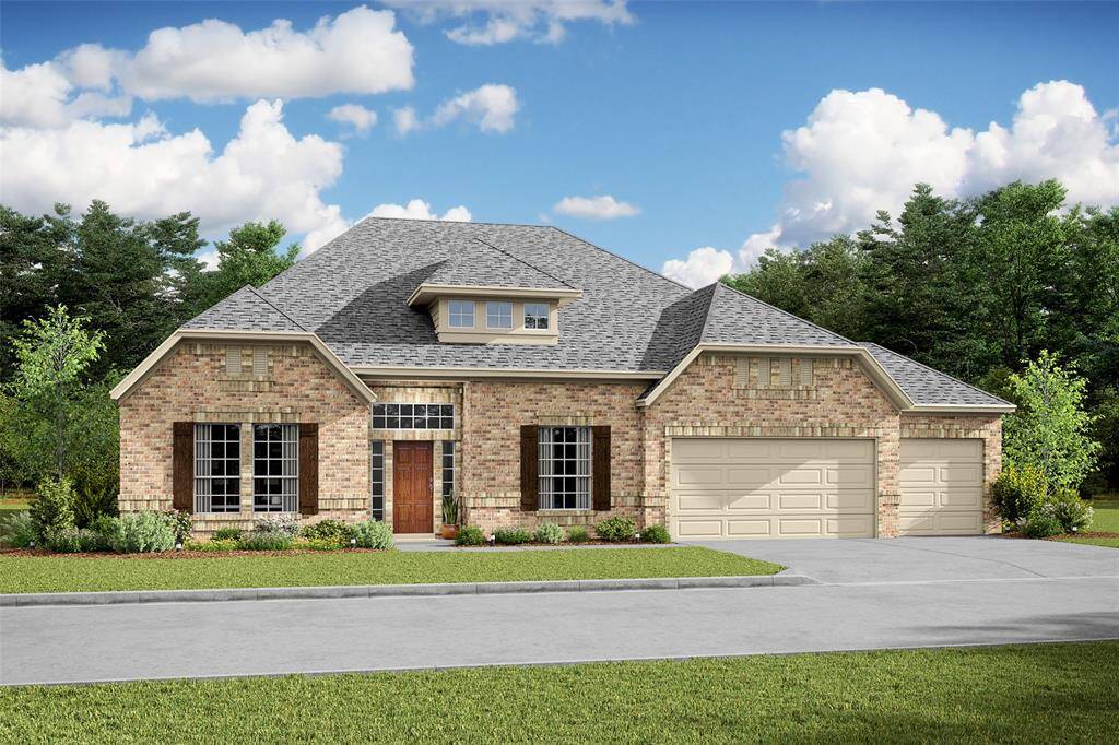 Stunning Margaret design by K. Hovnanian Homes in elevation C built in Tejas Landing. (*Artist rendering used for illustration purposes only.)