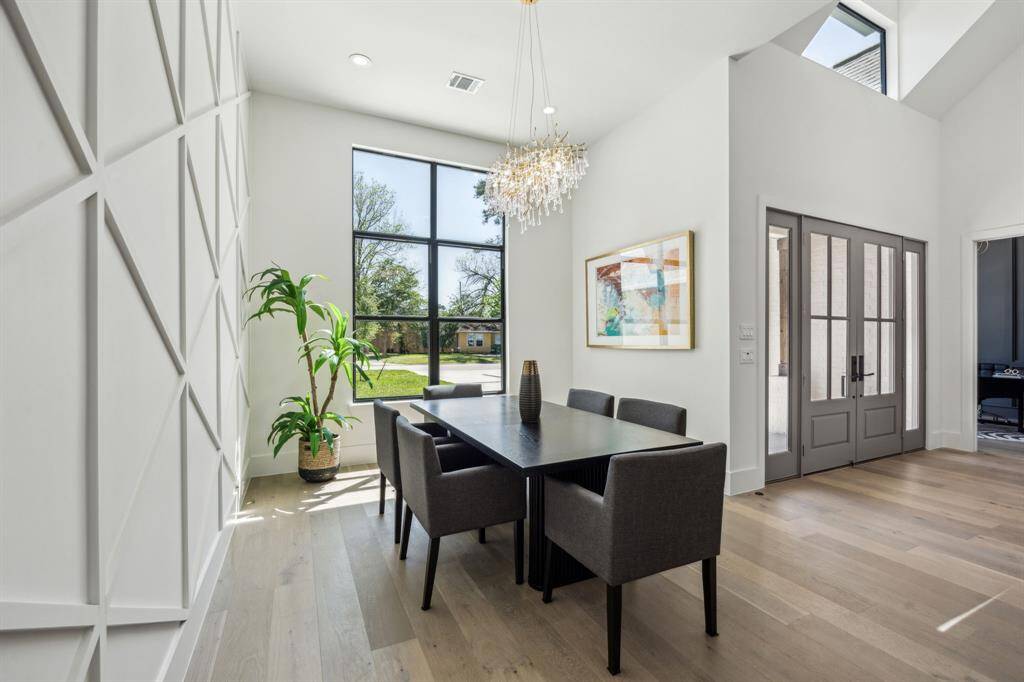 The dining room.