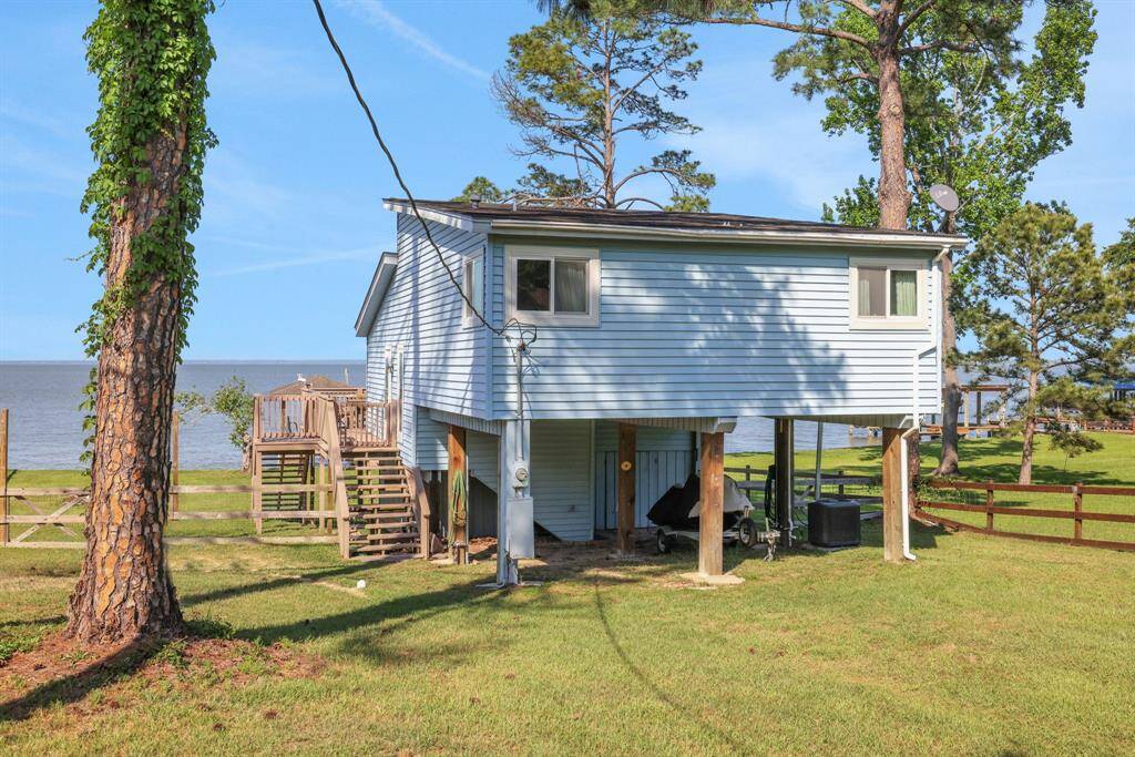 You can enter the home from the deck or underneath