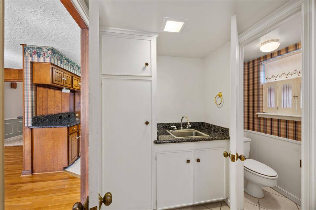 Powder bath off laundry room