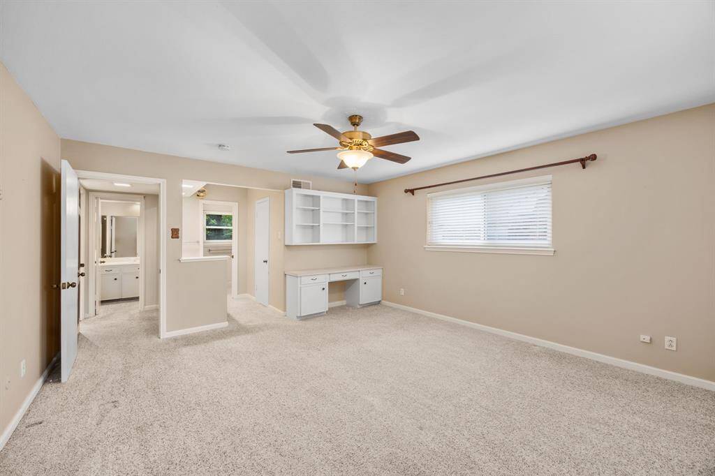 Secondary bedroom opens to shared bath
