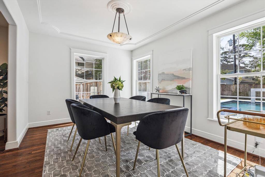Another view of the formal dining room
