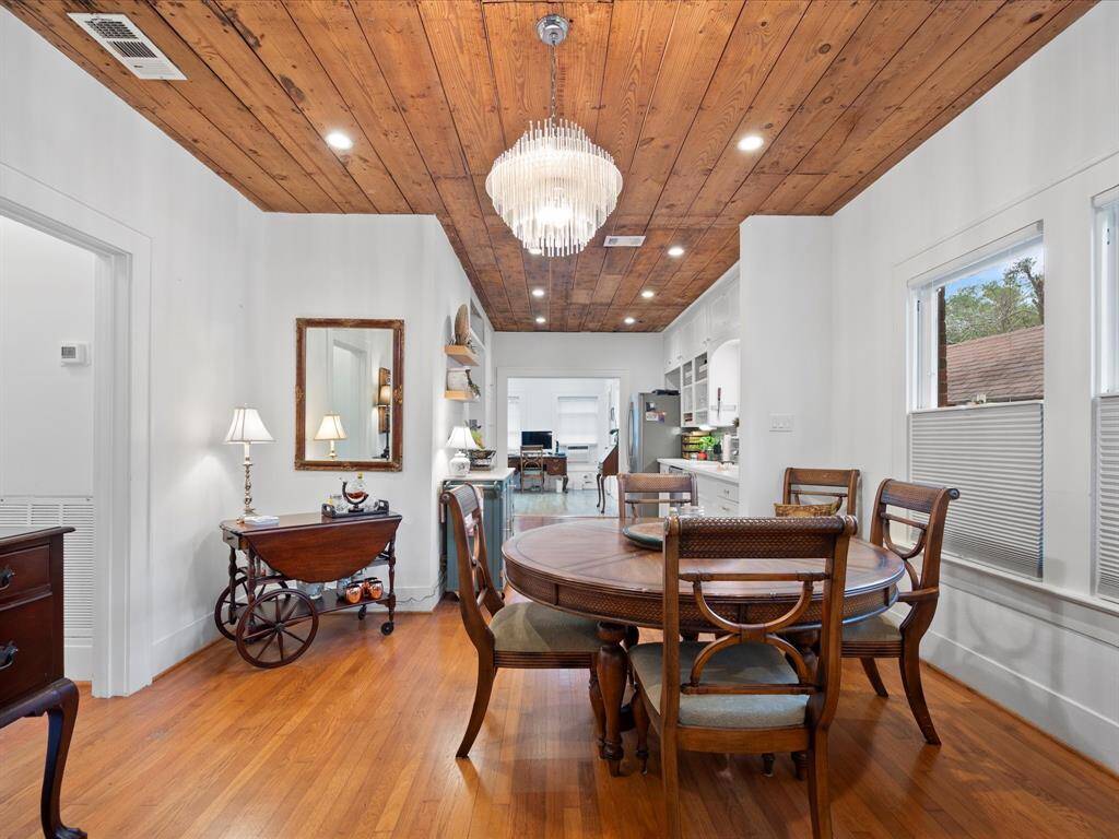 Dining room opens to kitchen and flex room with 2nd bath.