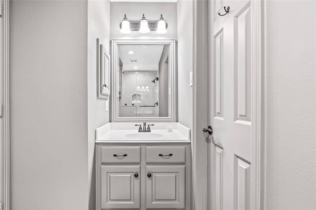 Beautifully remodeled walk-in shower.