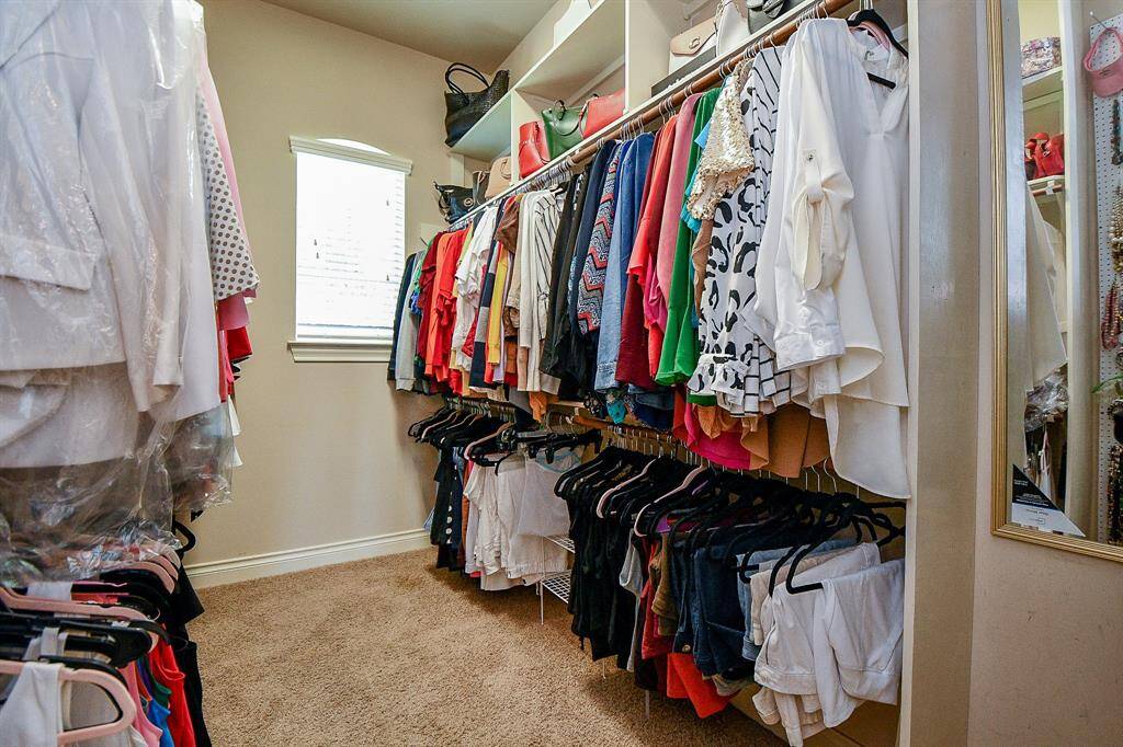 Expansive closet in primary bedroom