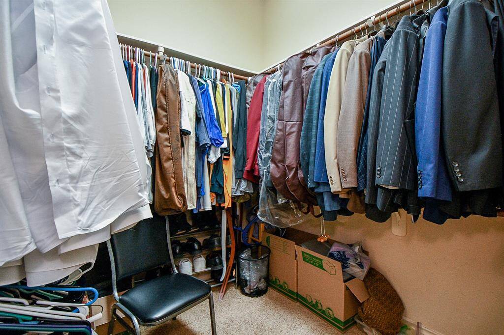 secondary closet in primary bedroom