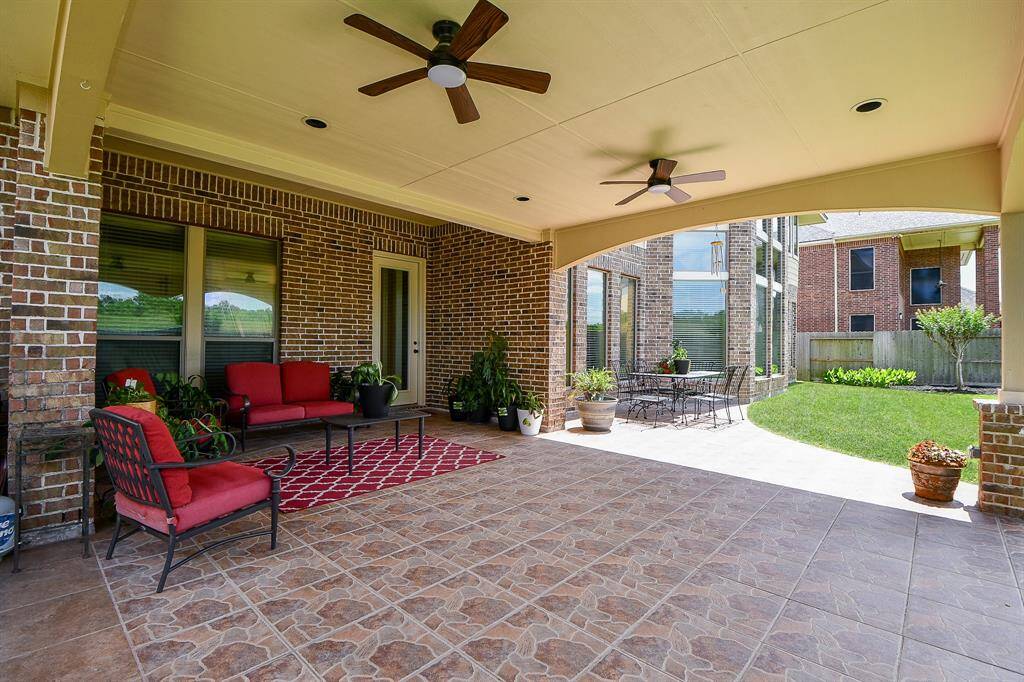 Covered patio for relaxing in the shade