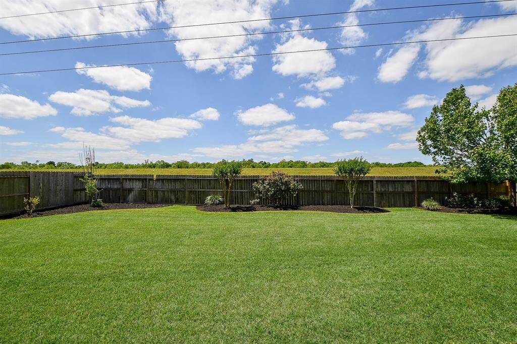 Serene backyard on the greenbelt