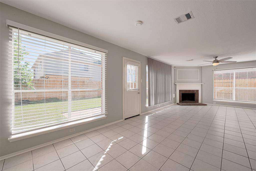 Living room with fireplace