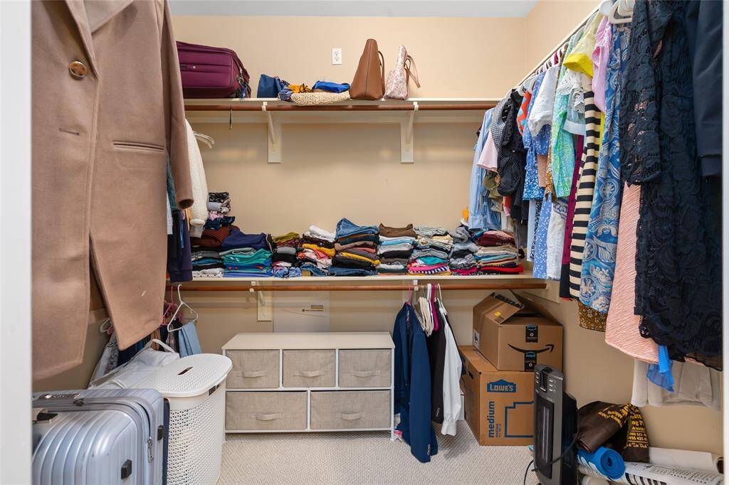 Spacious walk-in closet.