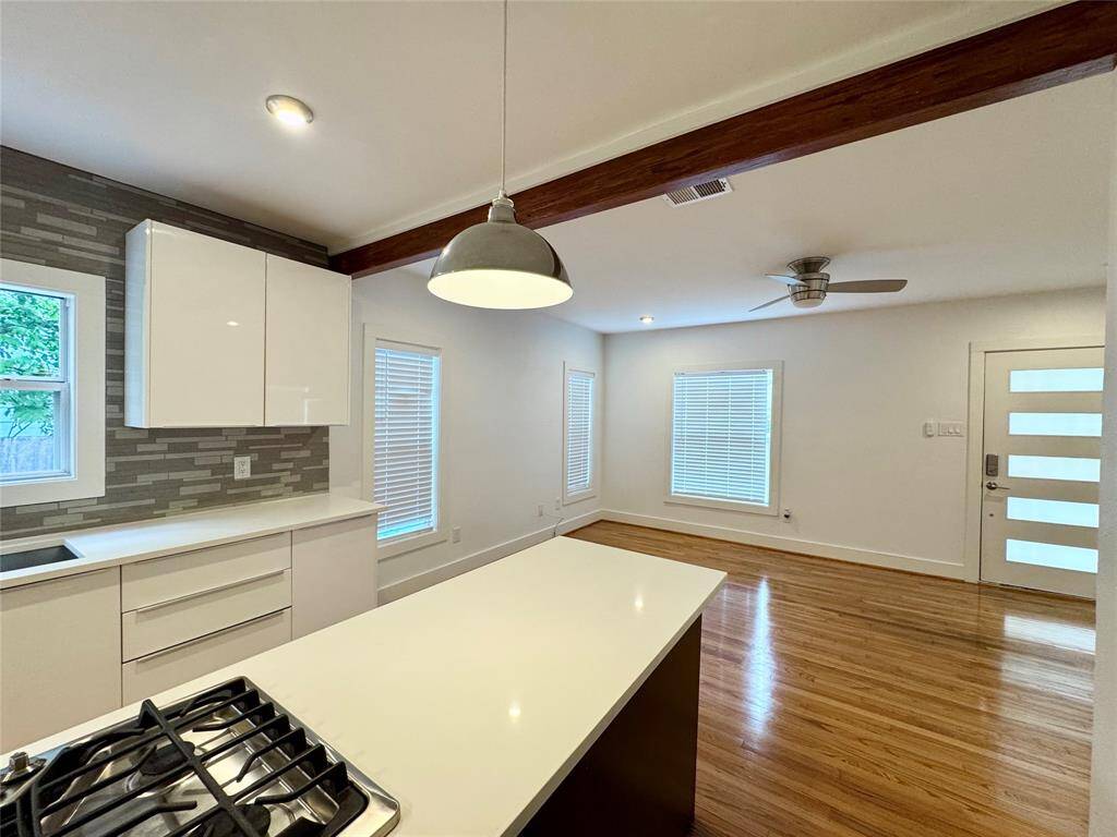 Another shot showing the seamless flow between living and kitchen!