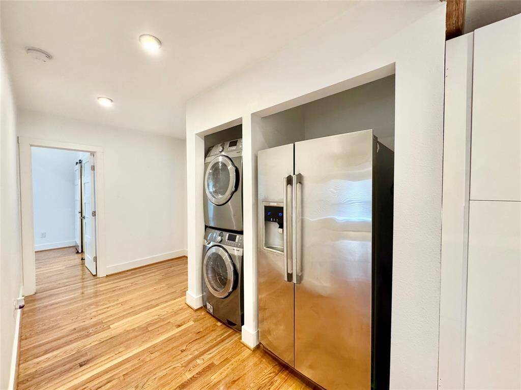Rental comes with large refrigerator and modern HE front load washer and dryer!