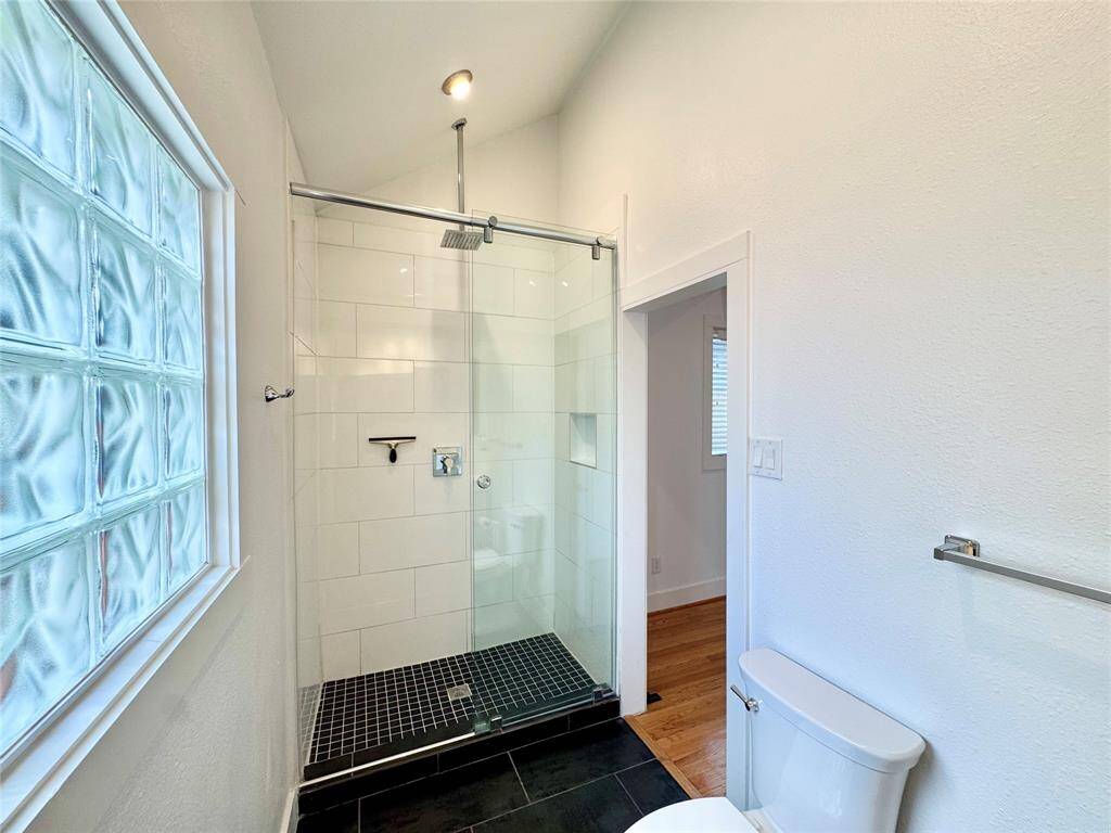Master bath has a luxurious rainfall style shower!