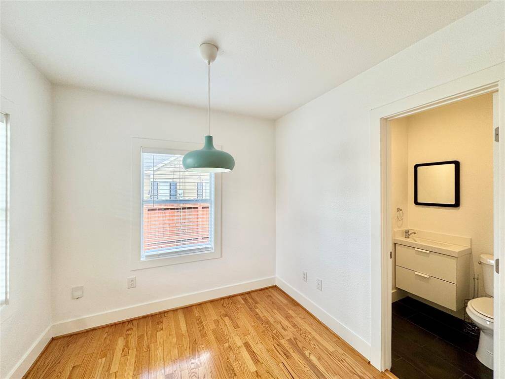 Quick shot of the convenient guest half bath next to the alcove area!