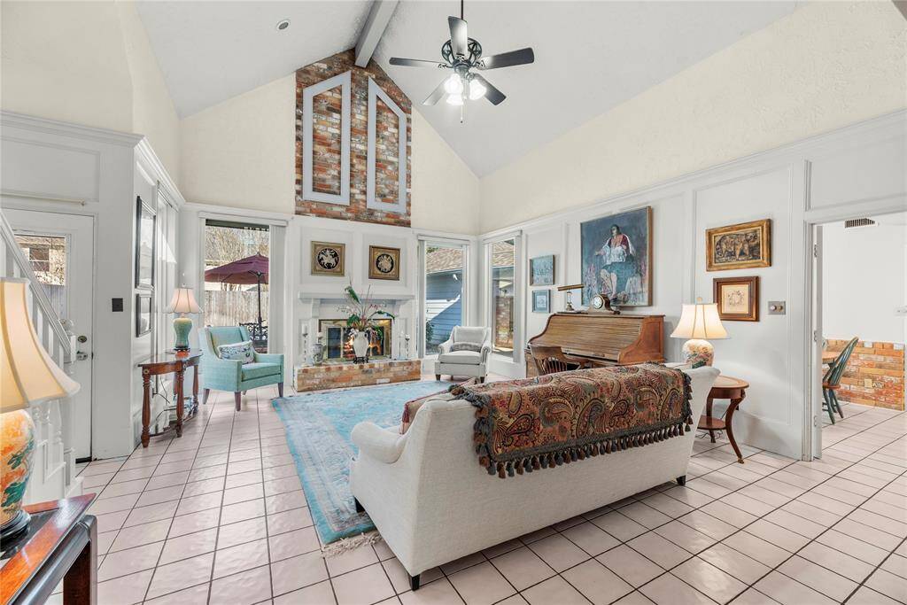 Alternate view of the living room from the entryway.