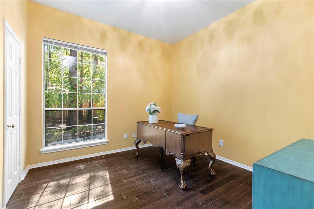 This secondary bedroom is currently being used as an office.